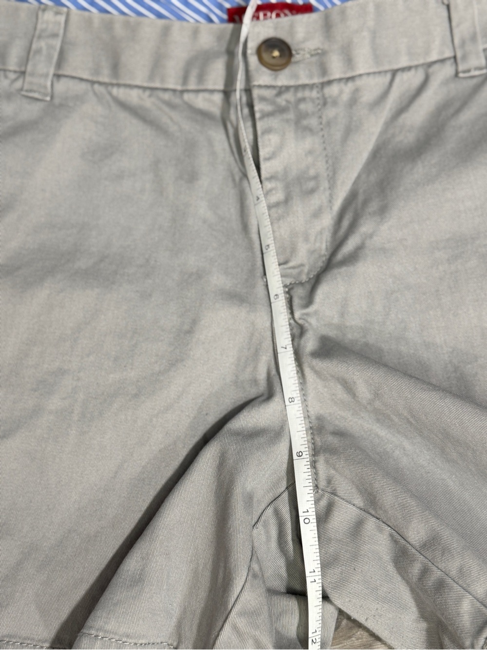 Merona Womens Light Gray Flat Front Cotton Chino Shorts Size 12 - Picture 6 of 8